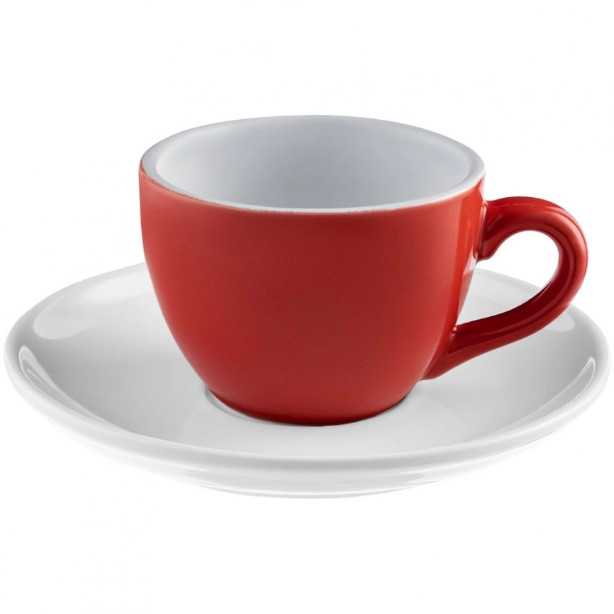 Чайная пара Cozy Morning, красная с белым фото 1