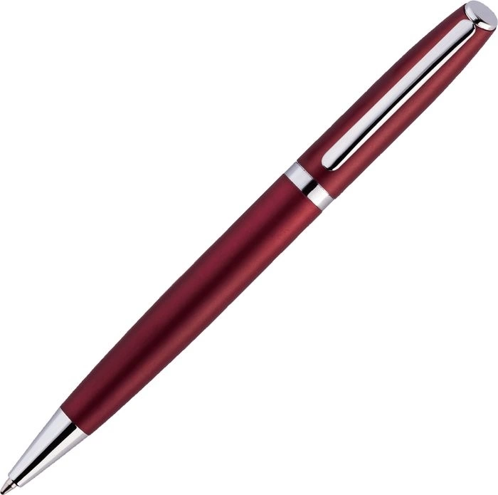 Ручка металличечкая VESTA, тёмно-красная с серебристым фото 3