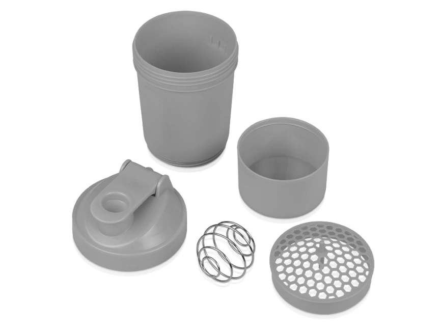 Шейкер для спортивного питания Level Up, серый фото 4