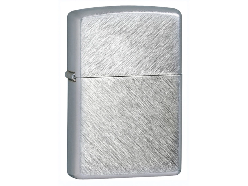 Зажигалка ZIPPO с покрытием Herringbone Sweep, латунь/сталь, серебристая, матовая, 38x13x57 мм фото 1