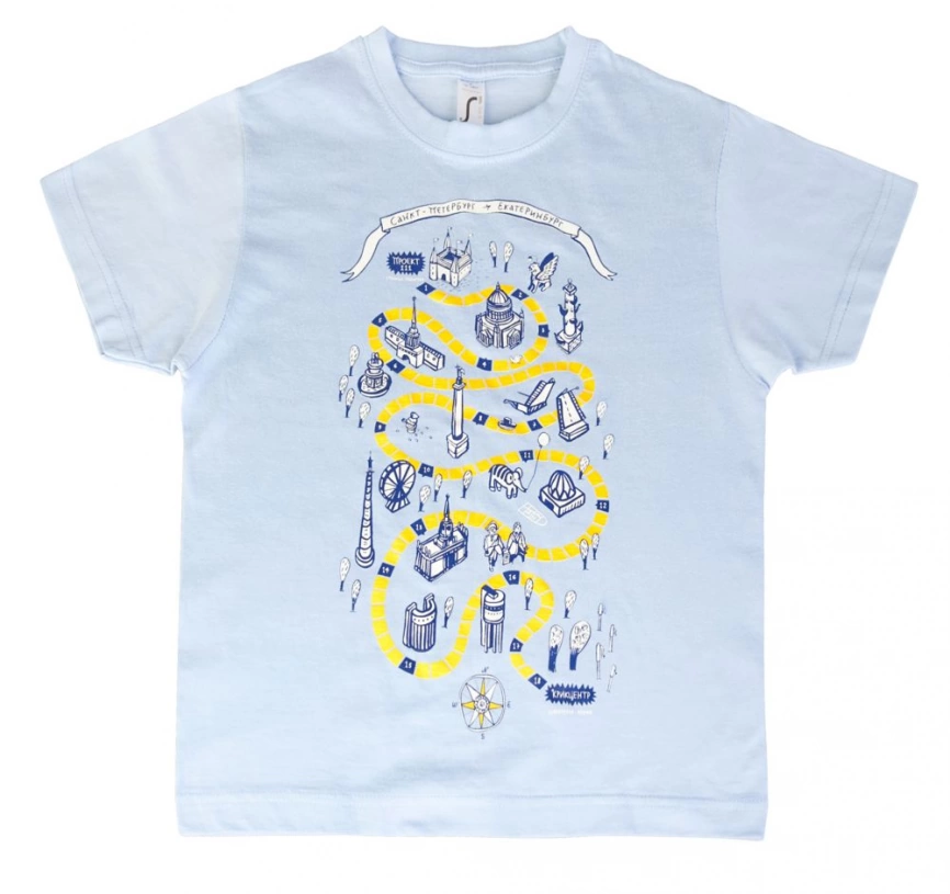 Футболка детская Regent Kids 150 голубая, на рост 106-116 см (6 лет) фото 4