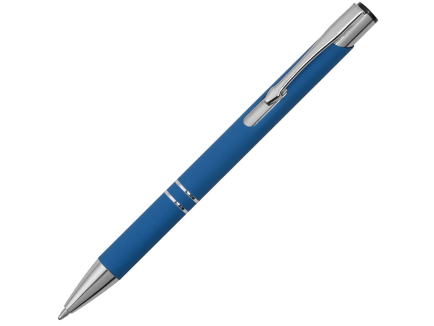 Ручка металлическая шариковая Legend Gum софт-тач, синий фото 1