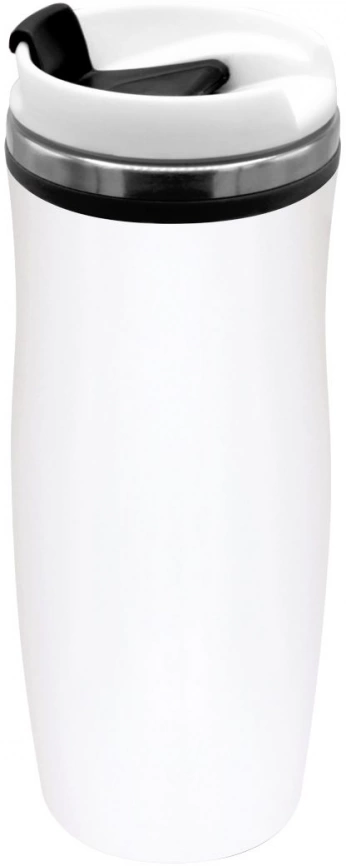 Термокружка Latte 420 мл, белая с чёрным фото 1