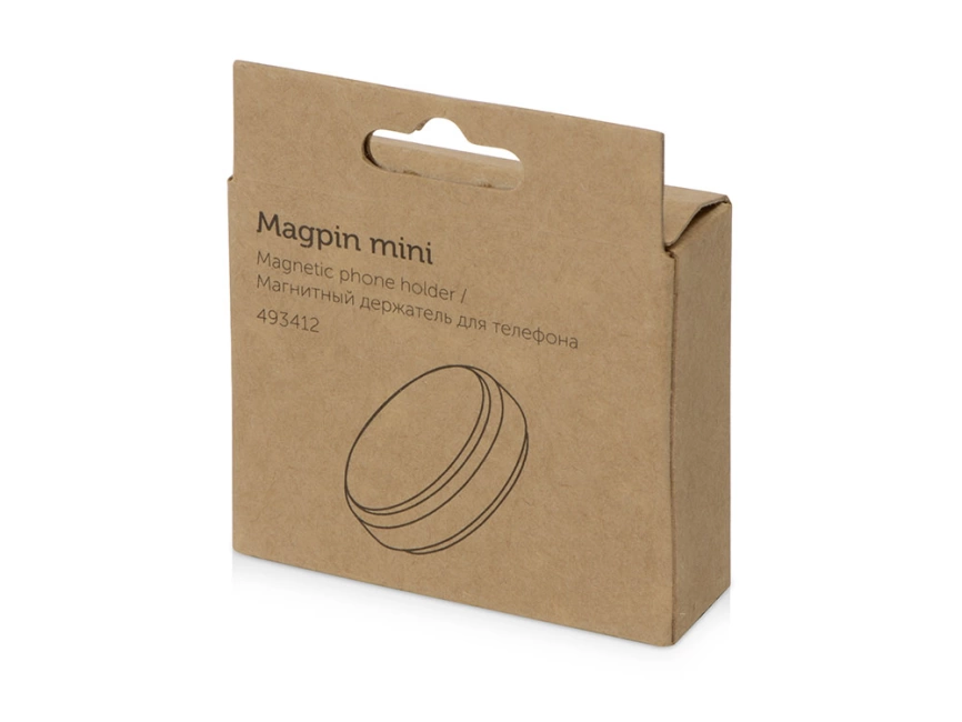 Магнитный держатель для телефона Magpin mini, черный/стальной фото 5