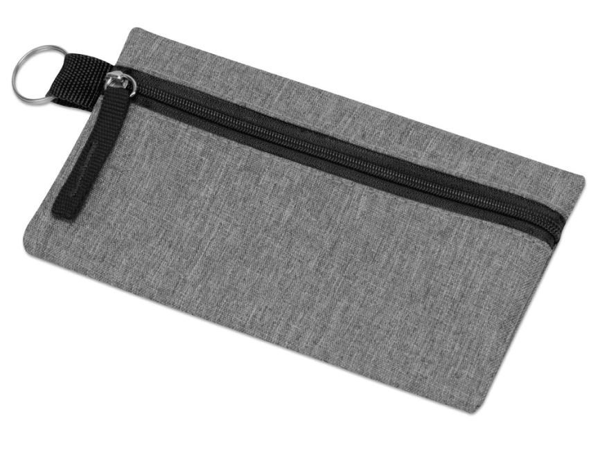 Универсальный пенал из переработанного полиэстера RPET Holder, серый/черный фото 1