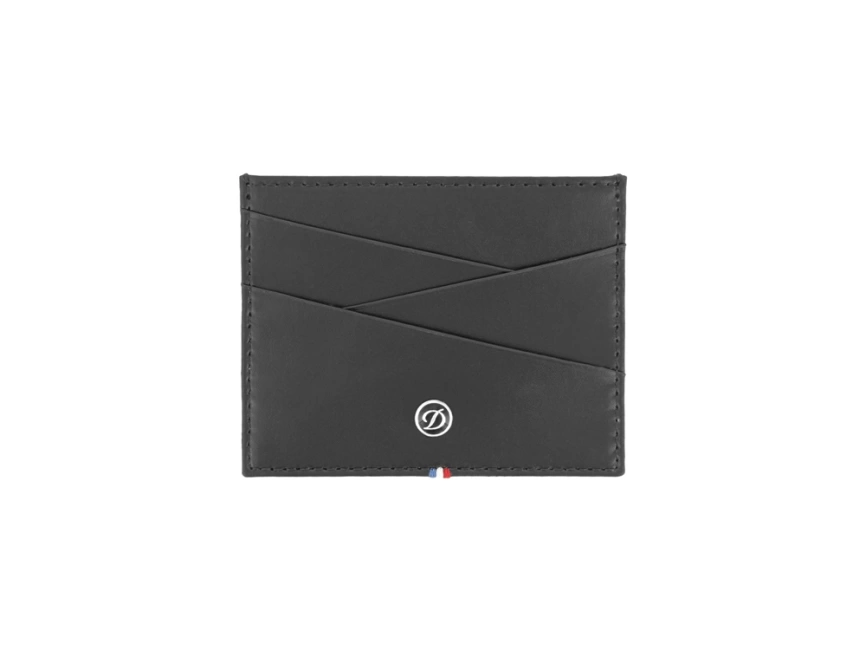 Чехол для кредитных карт (6), LINE D CAPSULE, черная гладкая телячья кожа фото 1
