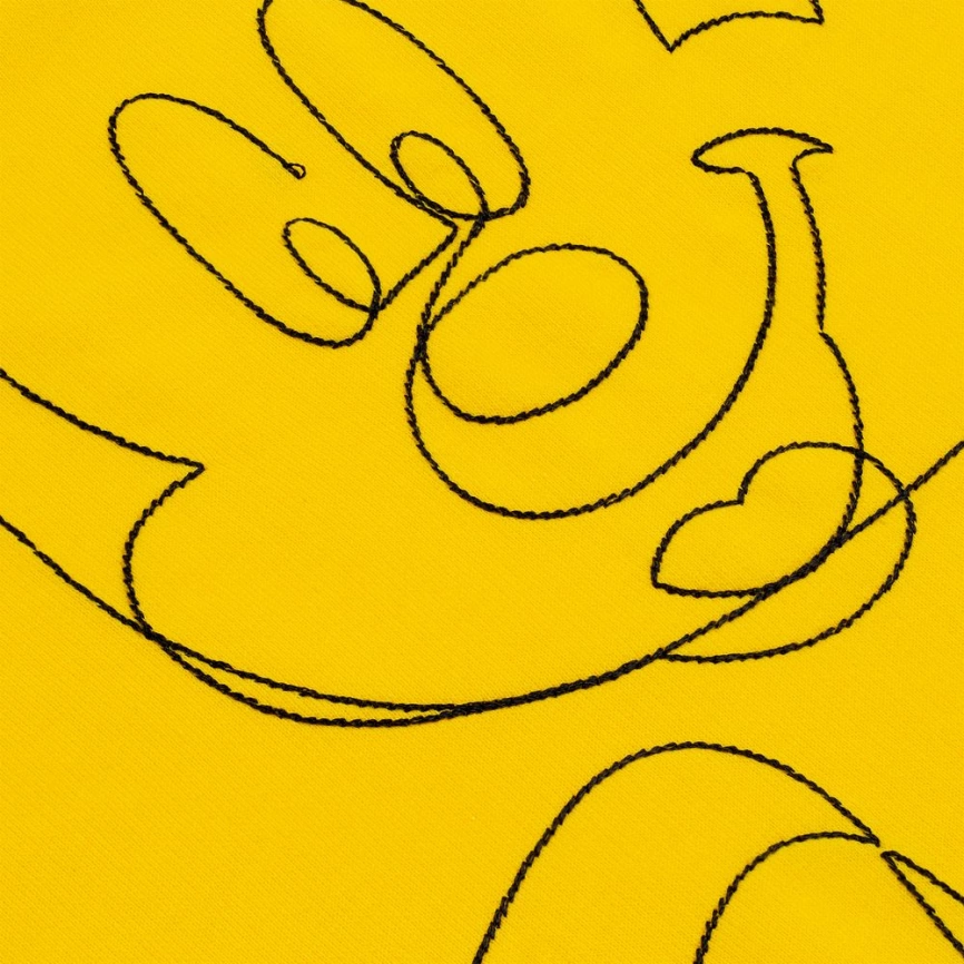 Свитшот с вышивкой Mickey Mouse, желтый, размер S фото 3