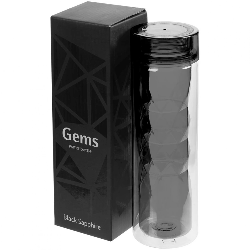Бутылка для воды Gems Black Morion, черный морион фото 5