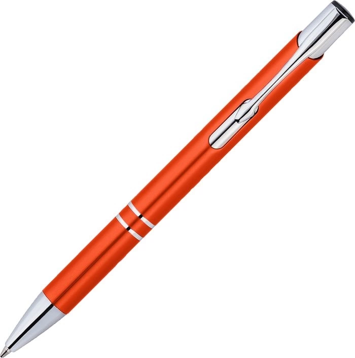Ручка металлическая KOSKO, оранжевая с серебристым фото 3