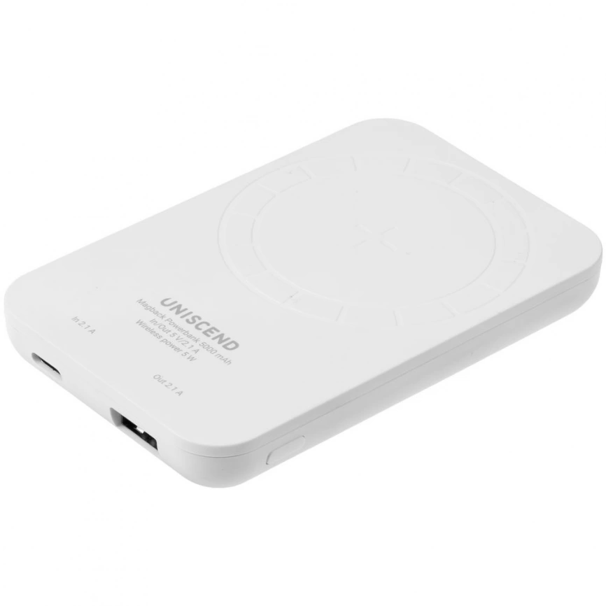 Беспроводной аккумулятор с магнитами Magback 5000 мАч, белый фото 4