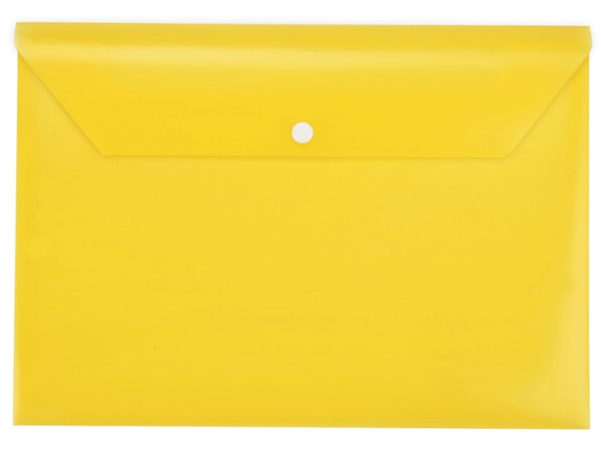 Папка-конверт А4 с кнопкой, желтый фото 2