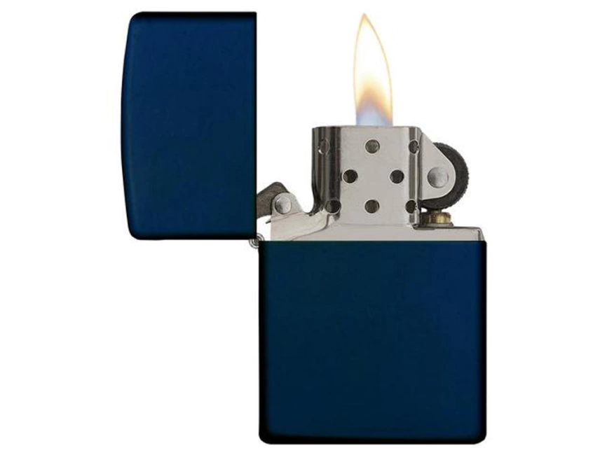 Зажигалка ZIPPO Classic с покрытием Navy Matte, латунь/сталь, синяя, матовая, 38x13x57 мм фото 4