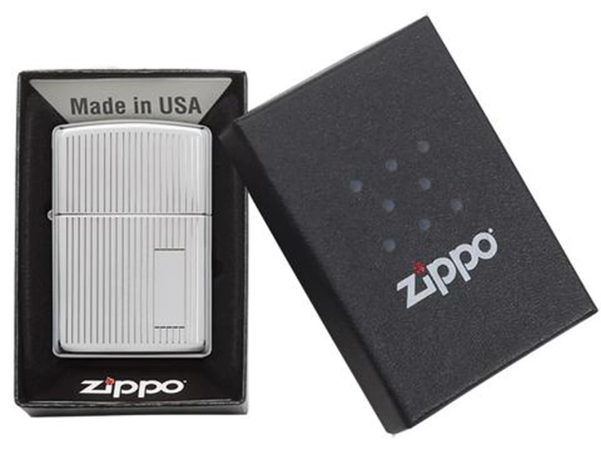 Зажигалка ZIPPO Classic с покрытием High Polish Chrome, латунь/сталь, серебристая, 38x13x57 мм фото 5