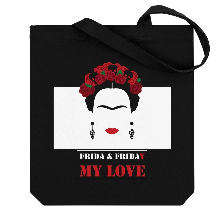 Холщовая сумка Frida & Friday, черная фото 3