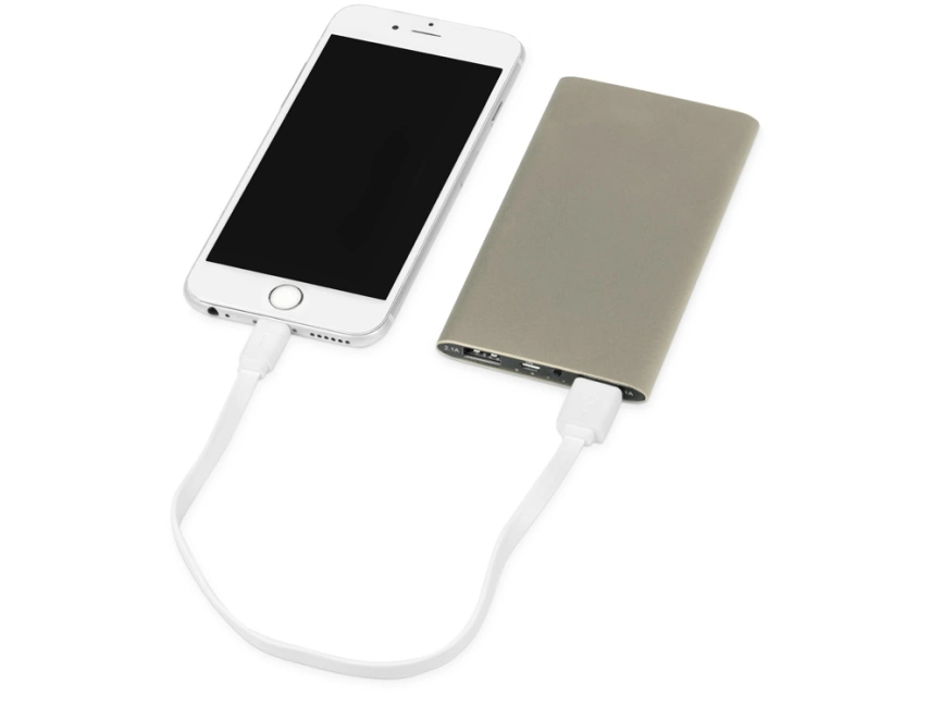 Портативное зарядное устройство Мун с 2-мя USB-портами, 4400 mAh, бронзовый фото 2
