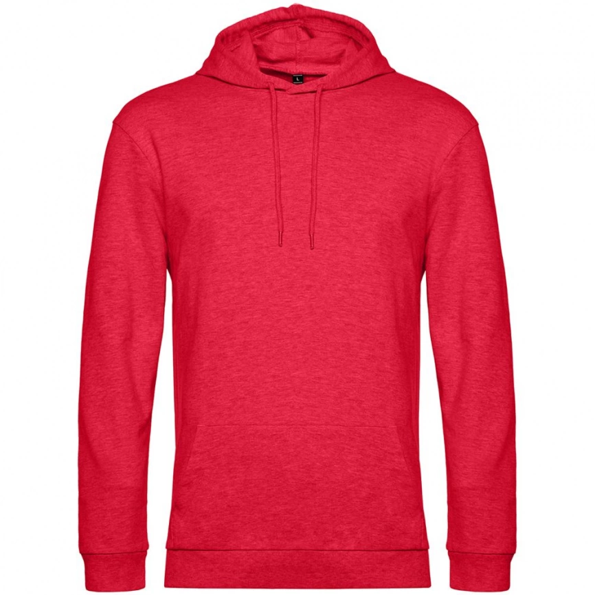 Толстовка с капюшоном унисекс Hoodie, красный меланж, размер XL фото 1