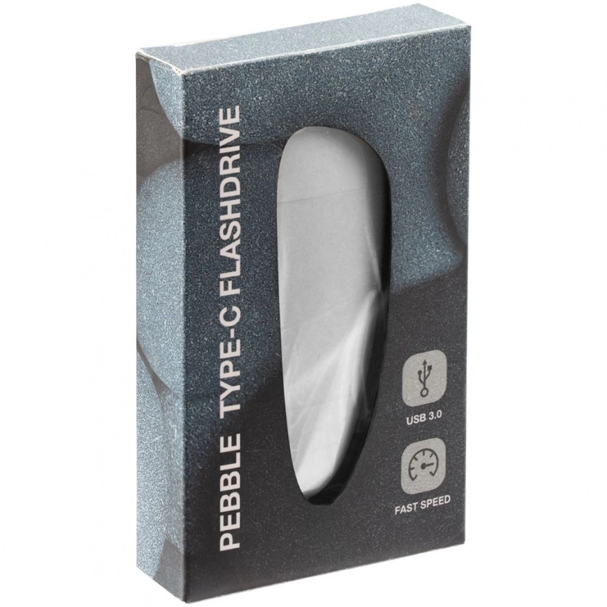 Флешка Pebble Type-C, USB 3.0, светло-серая, 32 Гб фото 5