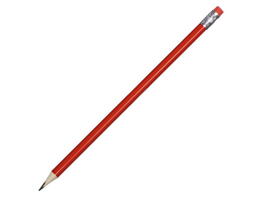 Трехгранный карандаш Графит 3D, красный фото 1