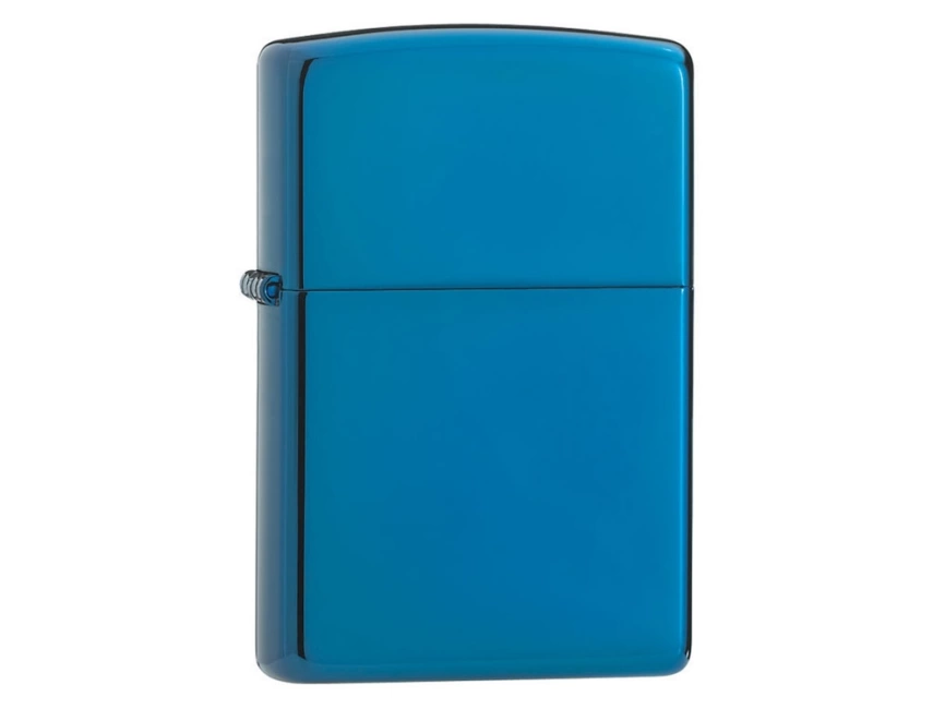 Зажигалка ZIPPO Classic с покрытием Sapphire™, латунь/сталь, синяя, глянцевая, 38x13x57 мм фото 1