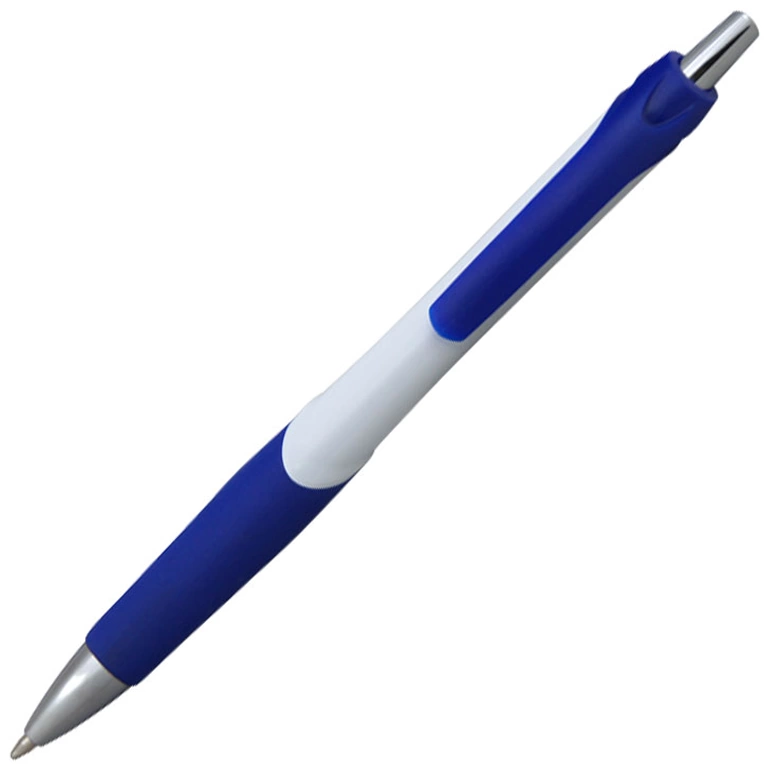 Ручка шариковая, пластик, белый/синий фото 2
