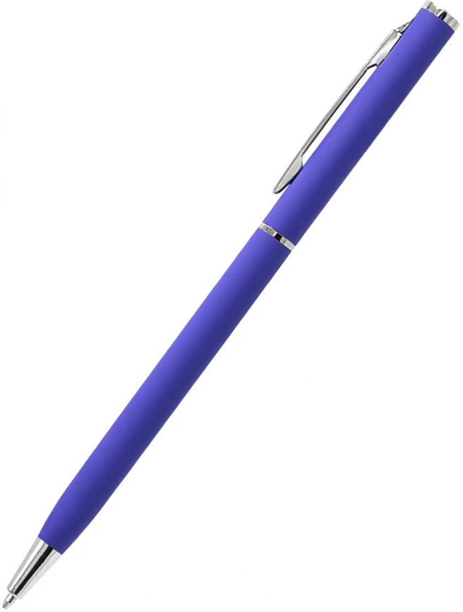 Ручка шариковая металлическая Tinny Soft, синяя фото 3