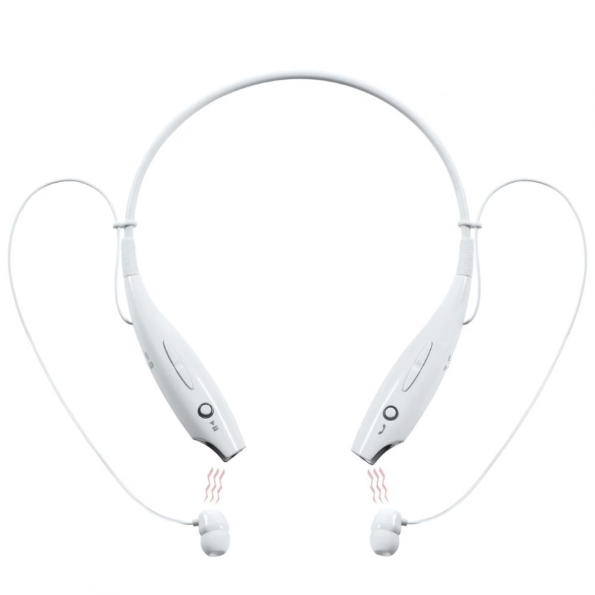 Bluetooth наушники stereoBand, белые фото 2