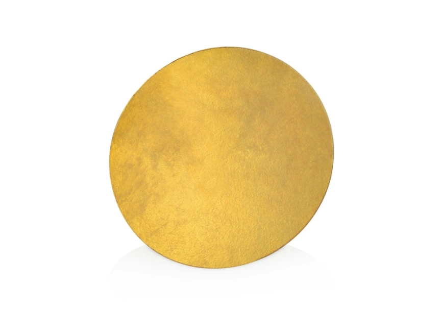 Значок металлический Круг, золотистый фото 2