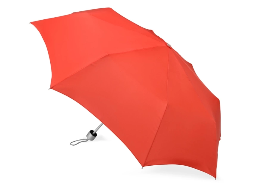 Зонт складной Tempe, механический, 3 сложения, с чехлом, красный фото 2