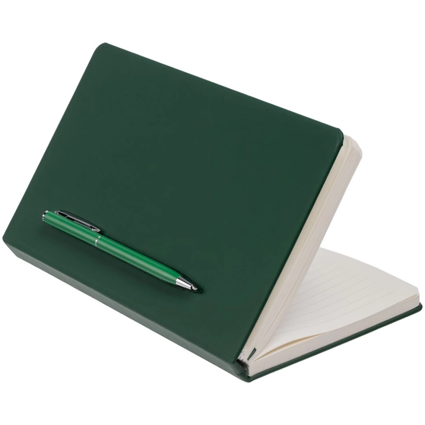 Ежедневник Magnet Shall с ручкой, зеленый фото 3