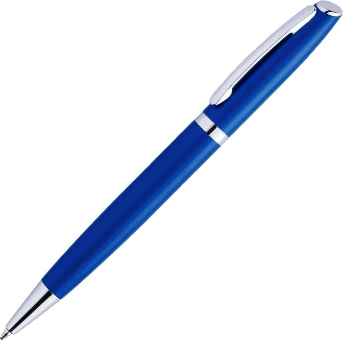 Ручка металличечкая VESTA, синяя с серебристым фото 1