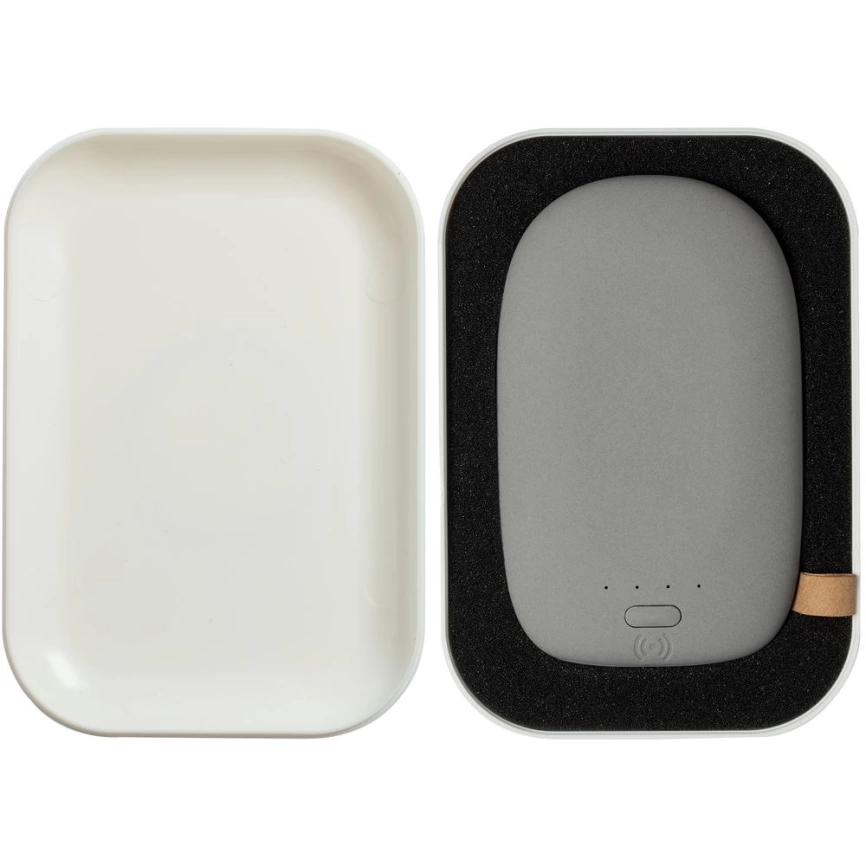 Аккумулятор с беспроводной зарядкой Pebble Wireless 9000 мАч, серый фото 8