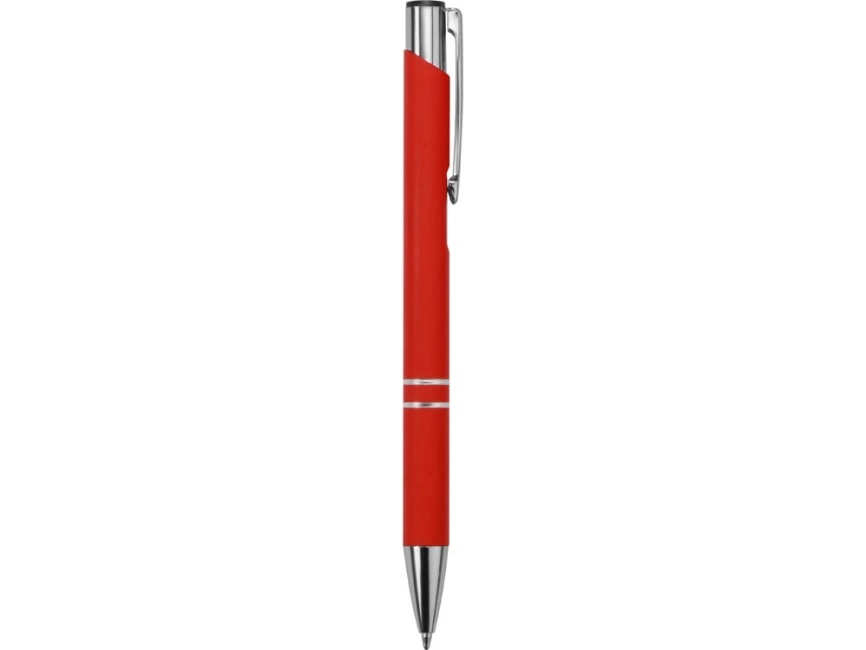 Ручка металлическая шариковая Legend Gum софт-тач, красный фото 3