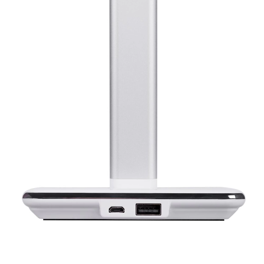 Настольная лампа с беспроводной зарядкой Power Spot, белая фото 6