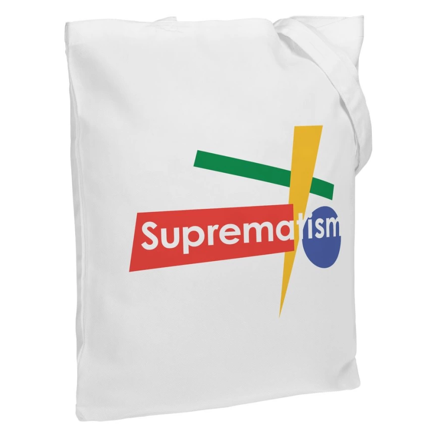 Холщовая сумка Suprematism, молочно-белая фото 4