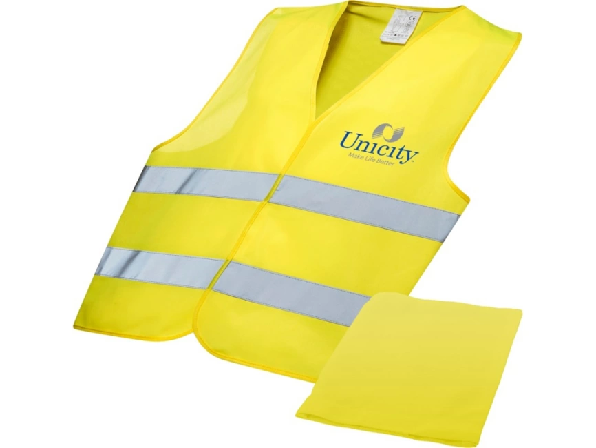 Защитный жилет Watch-out в чехле, неоново-желтый фото 6
