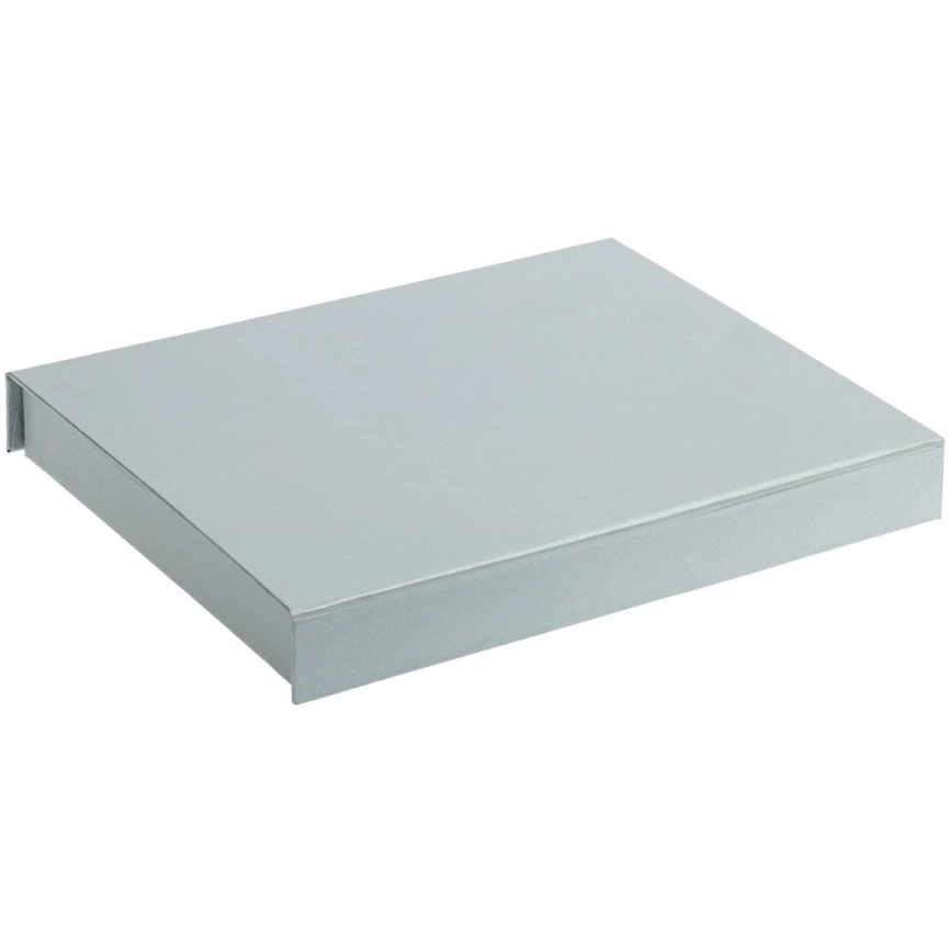 Коробка Memo Pad для блокнота, флешки и ручки, серебристая фото 3