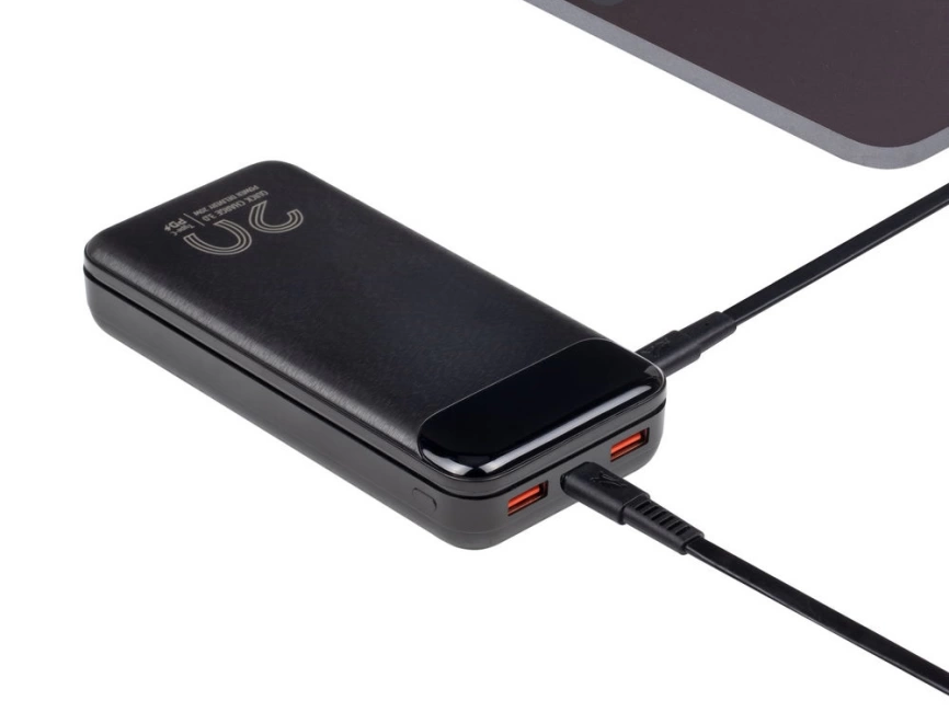 RIVACASE VA2580 (20 000mAh), QC/PD 20W внешний аккумулятор с дисплеем, черный /24 фото 12