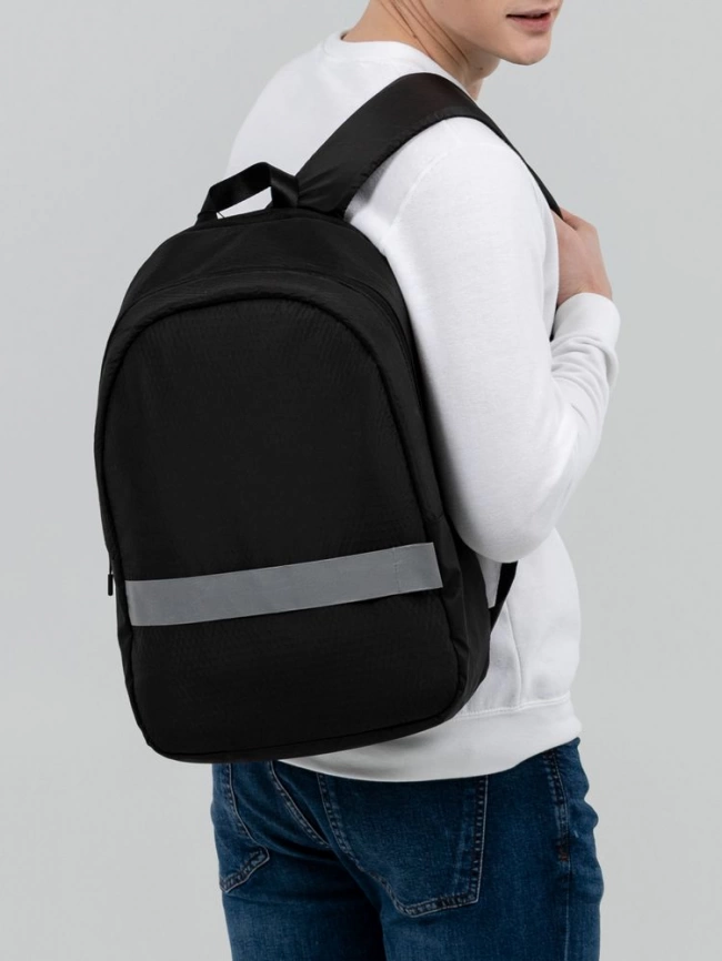 Рюкзак tagBag со светоотражающим элементом, черный фото 7