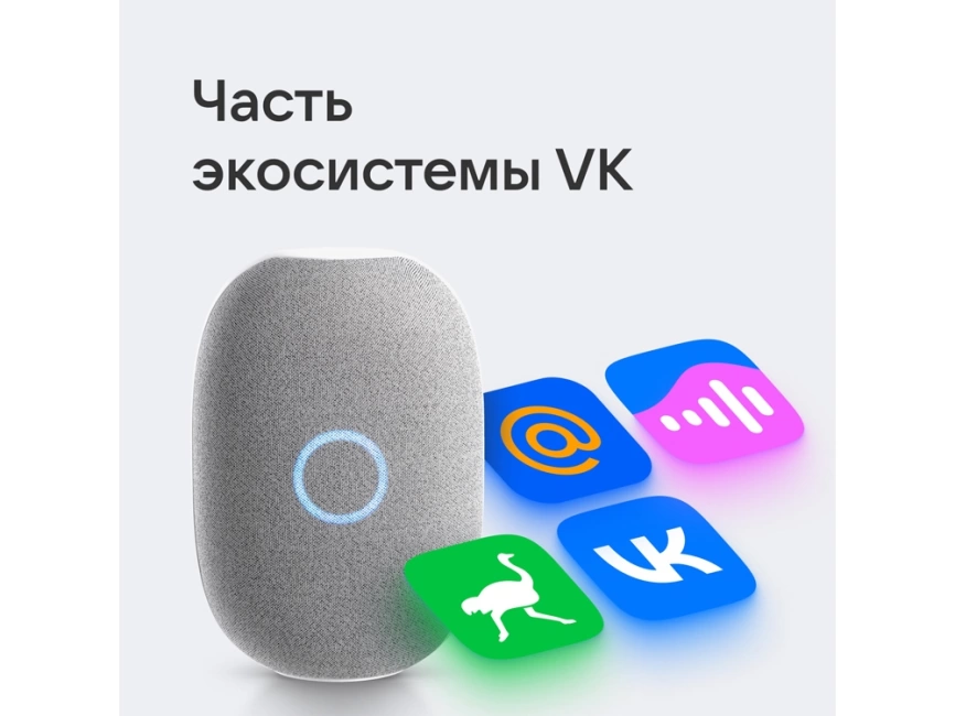 Умная колонка VK Капсула с голосовым помощником Марусей, белый фото 8