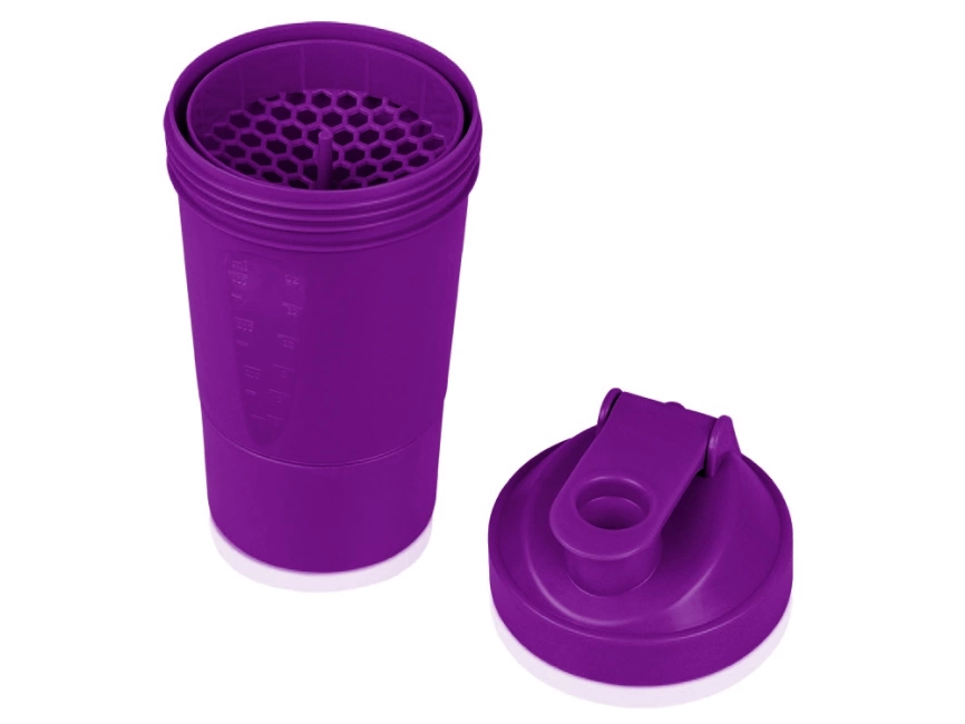Шейкер для спортивного питания Level Up, фиолетовый фото 3