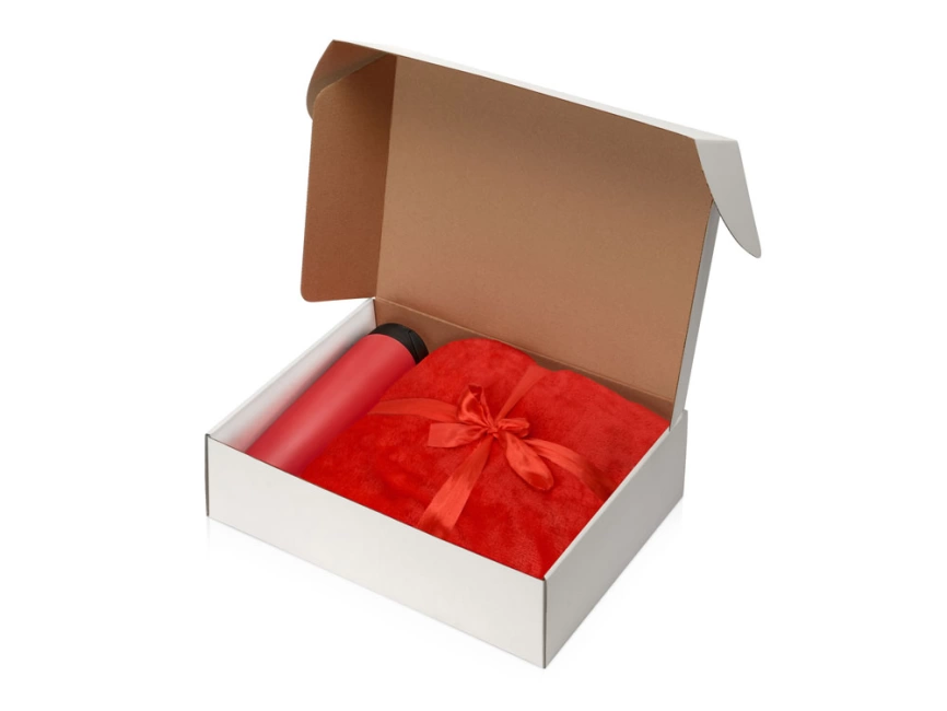 Подарочный набор с пледом, термокружкой Dreamy hygge, красный фото 2