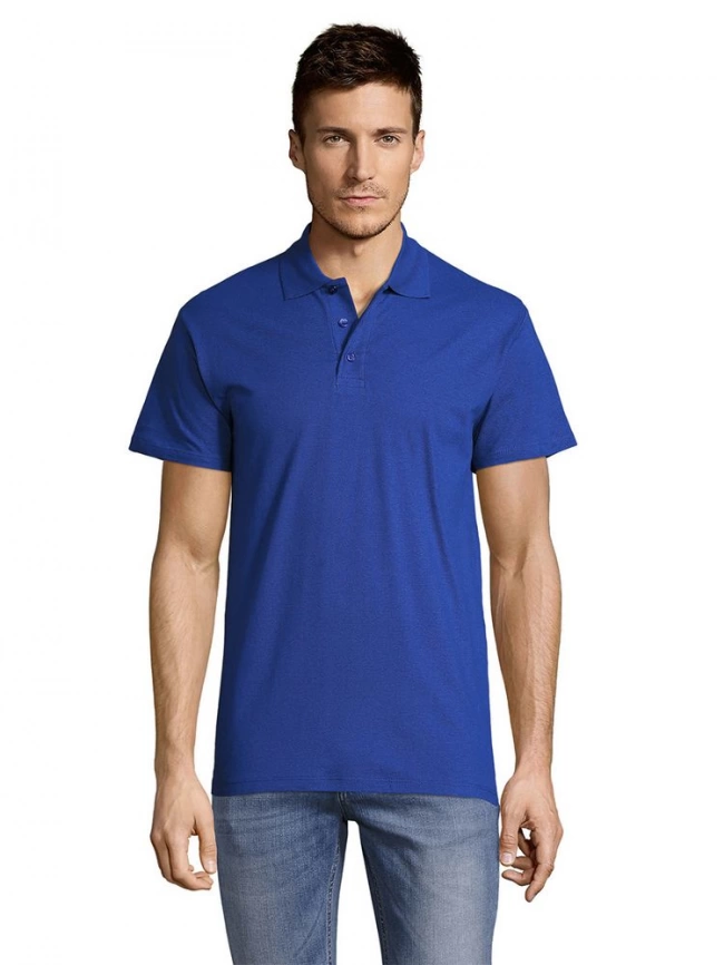 Рубашка поло мужская Summer 170 ярко-синяя, размер XS фото 12