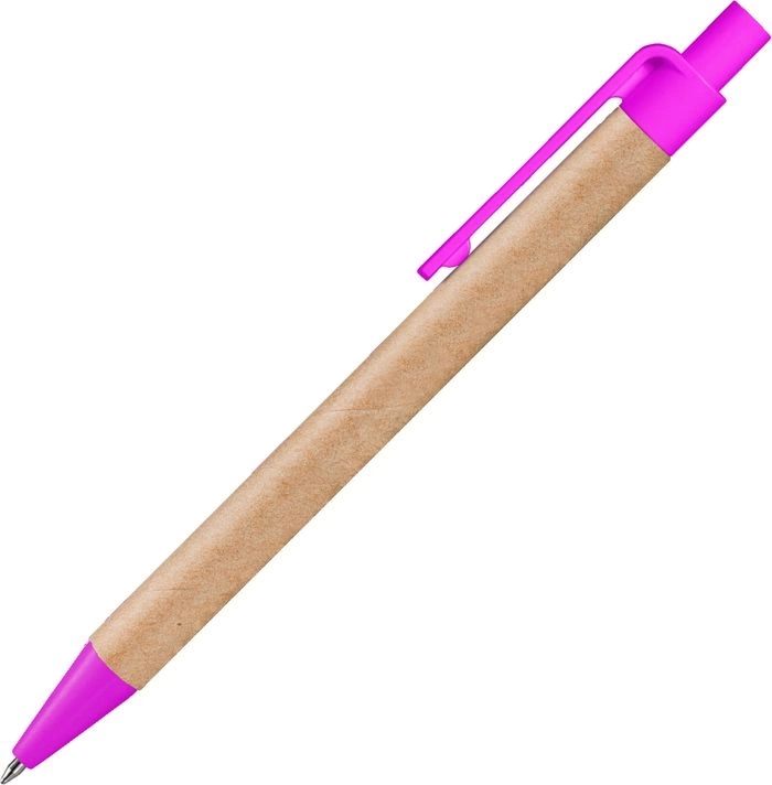 Ручка картонная VIVA NEW, неокрашенная с розовыми деталями фото 2