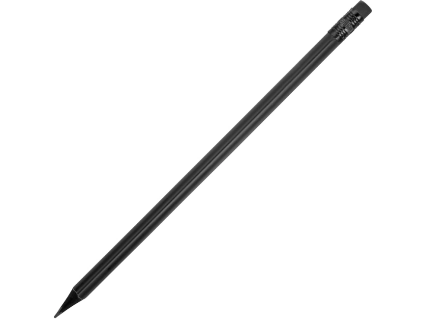Карандаш чернографитовый трехгранный Blackie 3D, черный фото 1