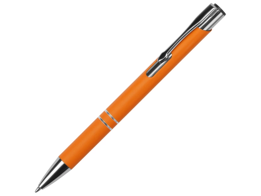 Ручка металлическая шариковая Legend Gum софт-тач, оранжевый фото 1