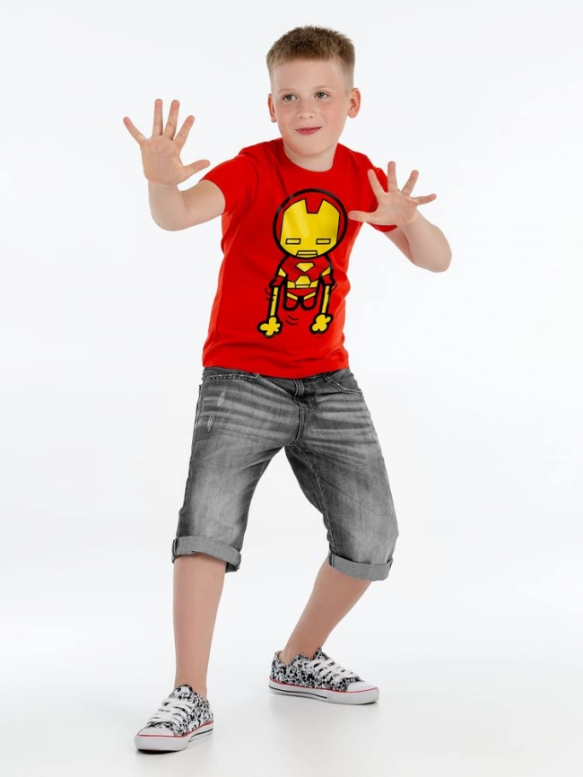 Футболка детская Kawaii Iron Man, красная, на рост 96-104 см (4 года) фото 2