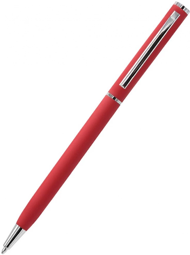 Ручка шариковая металлическая Tinny Soft , красная фото 2