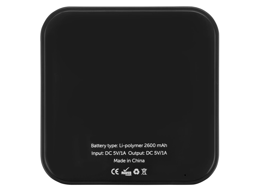 Портативное зарядное устройство (power bank) Квадрум, 2600 mAh, черный фото 7