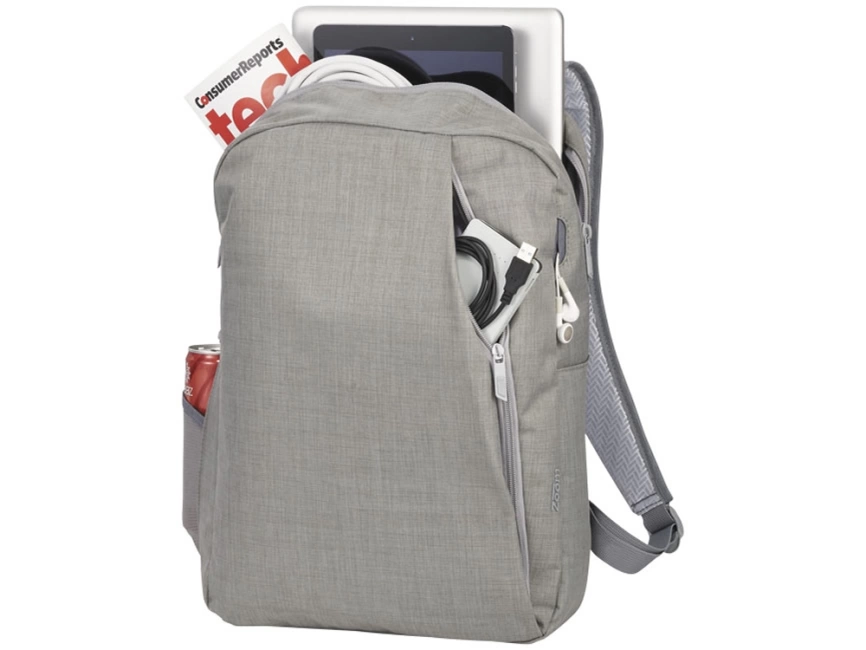 Рюкзак Zip для ноутбука 15, серый фото 2