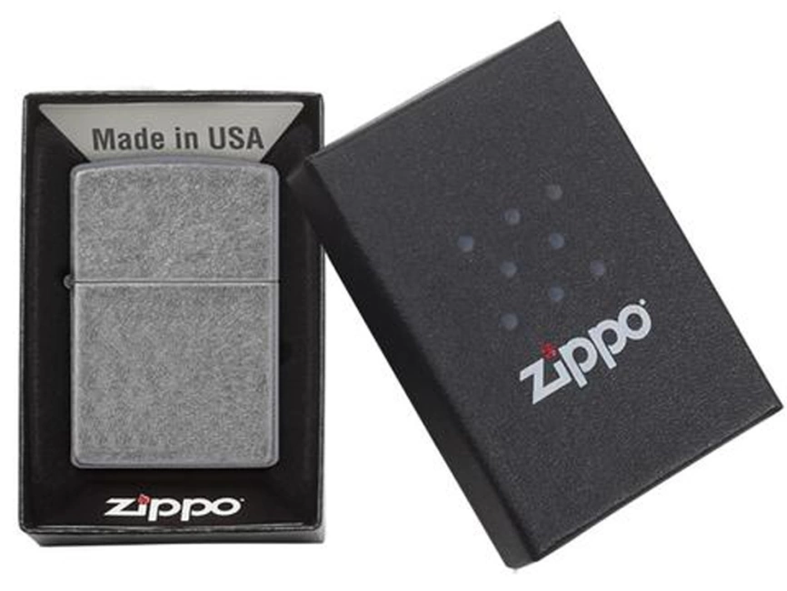 Зажигалка ZIPPO Classic с покрытием ™Plate, латунь/сталь, серебристая, матовая, 38x13x57 мм фото 4